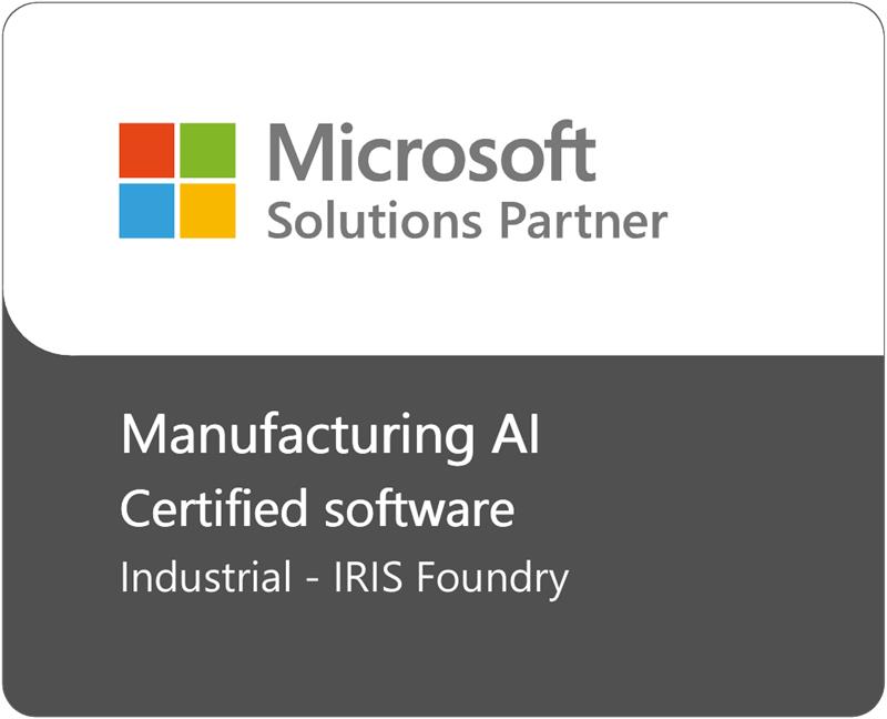 microsoft solutions partner - manufacturing AI certified software - industrial - iris foundry